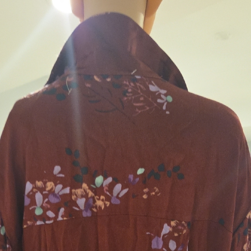 Vince Burgundy Floral Maxi Dress - Picture 7 of 16